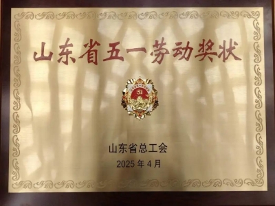 喜报丨热烈庆祝世界杯信誉买球机械荣获“山东省五一劳动奖状”